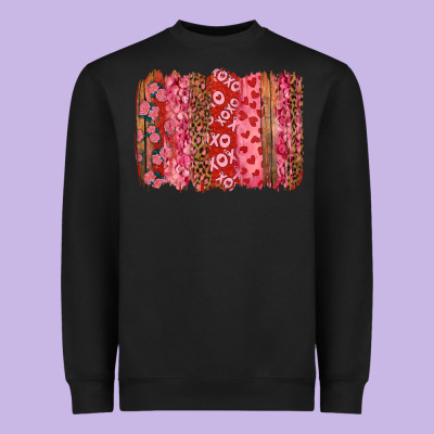 Heavyweight Sweatshirt Valentine's Day Brushstrokes with Roses