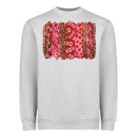Heather Grey Valentine's Day Brushstrokes with Roses Heavyweight Sweatshirt - RanaPortraitStore