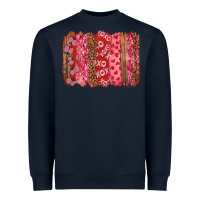 Navy Valentine's Day Brushstrokes with Roses Heavyweight Sweatshirt - RanaPortraitStore