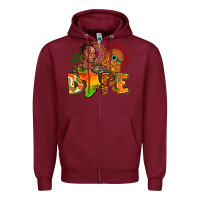 Burgundy dope juneteenth Zipper Hoodie - AdoDesignShop