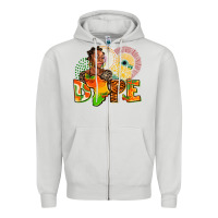 Dove Grey dope juneteenth Zipper Hoodie - AdoDesignShop