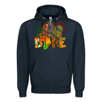 Navy dope juneteenth Zipper Hoodie - AdoDesignShop