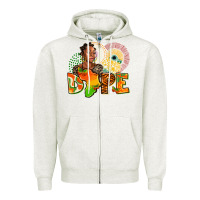Oatmeal Heather dope juneteenth Zipper Hoodie - AdoDesignShop