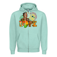 Seafoam dope juneteenth Zipper Hoodie - AdoDesignShop