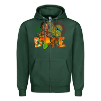 Sports Green dope juneteenth Zipper Hoodie - AdoDesignShop