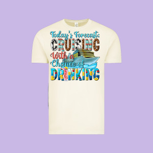 Todays Forecast  Cruising With A Chance Of Drinkin Vintage Tee Designed By Texasbilliewilder