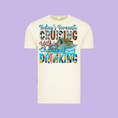 Todays Forecast  Cruising With A Chance Of Drinkin Vintage Tee Designed By Texasbilliewilder