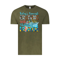 Vintage Olive todays forecast  cruising with a chance of drinkin Vintage Tee - texasbilliewilder