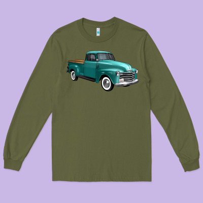 Western Truck Right 34 View Long Sleeve Tee Designed By Fadigitalartstudio