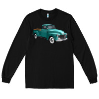 Black western truck right 34 view Long Sleeve Tee - FaDigitalArtStudio