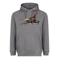 Storm Pteranodon Face Heavyweight Hoodie - LillyAllenDesigns