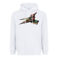 White Pteranodon Face Heavyweight Hoodie - LillyAllenDesigns