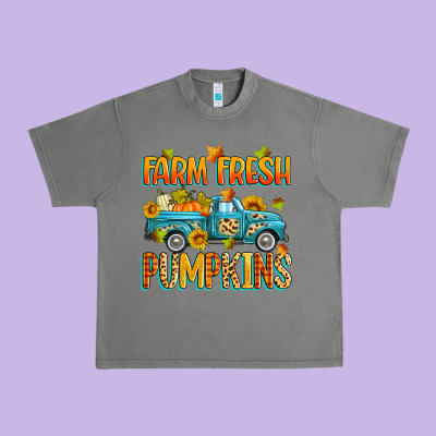 Farm Fresh Pumpkins Urban Heavy Tee Designed By Zillion Design Studio