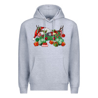 Heather Grey Christmas Game Controller Premium Hoodie - MaliasSmallBusiness