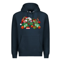 Navy Christmas Game Controller Premium Hoodie - MaliasSmallBusiness