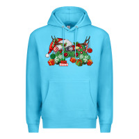Ocean Blue Christmas Game Controller Premium Hoodie - MaliasSmallBusiness