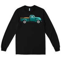 Black western truck right side view Long Sleeve Tee - FaDigitalArtStudio