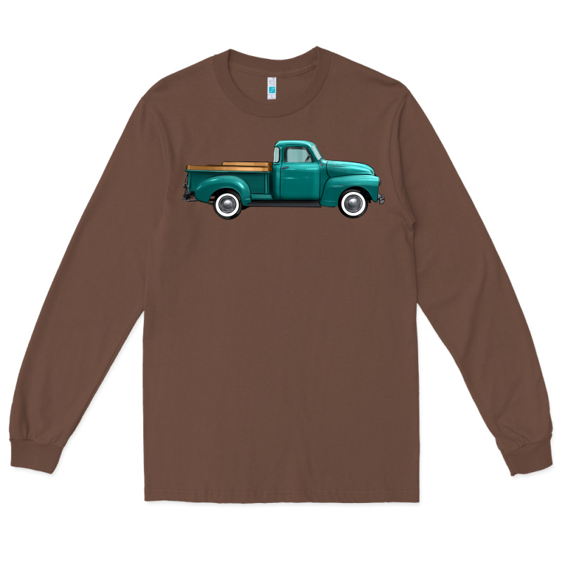 Western Truck Right Side View Long Sleeve Tee by FaDigitalArtStudio | Teevron