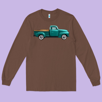 Western Truck Right Side View Long Sleeve Tee Designed By Fadigitalartstudio