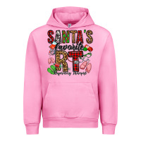 Fuchsia Pink santa's favorite rt respiratory therapist Urban Hoodie - Jasminsmagicworld