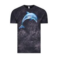 Cloud Black dolphin Vintage Tee - BarkalooDesign