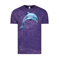 Cloud Purple dolphin Vintage Tee - BarkalooDesign