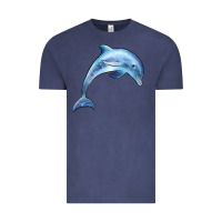 Vintage Denim dolphin Vintage Tee - BarkalooDesign