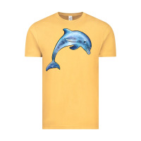 Vintage Mustard dolphin Vintage Tee - BarkalooDesign