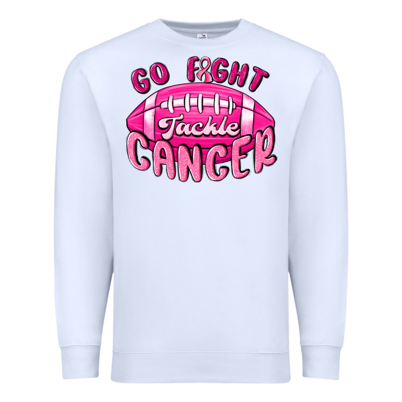Go Fight Tackle Cancer Premium Sweatshirt by MaliasSmallBusiness | Teevron