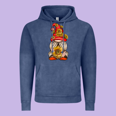 Western Gnome With Sunflowers Vintage Hoodie Designed By Texasbilliewilder