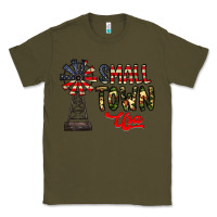 Army Green small town usa Classic Tee - CowhideDigitalArt