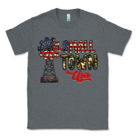 Charcoal Heather small town usa Classic Tee - CowhideDigitalArt