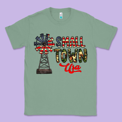 Small Town Usa Classic Tee Designed By Cowhidedigitalart