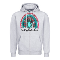 Heather Grey be my valentine gemstone rainbow Zipper Hoodie - JahusDesignShop