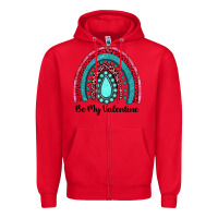 Red be my valentine gemstone rainbow Zipper Hoodie - JahusDesignShop