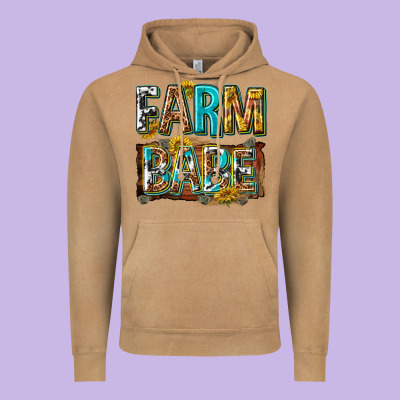 Western Farm Babe Vintage Hoodie Designed By Texasbilliewilder