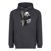 Smoke Giant Panda Heavyweight Hoodie - LillyAllenDesigns