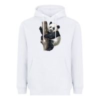 White Giant Panda Heavyweight Hoodie - LillyAllenDesigns