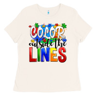 Bone color outside the lines Ladies Tee - AdoDesignShop