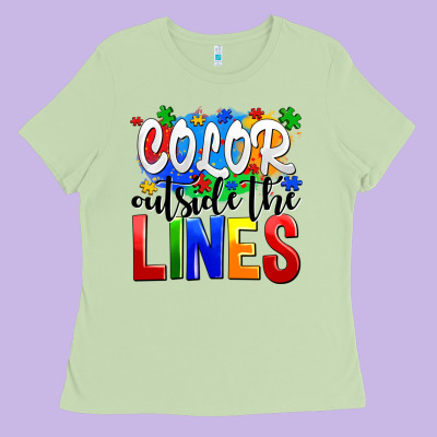 Color Outside The Lines Ladies Tee Designed By Adodesignshop