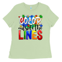 Matcha color outside the lines Ladies Tee - AdoDesignShop