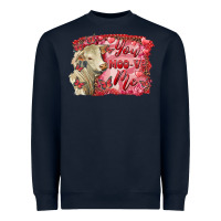 Navy Valentine's day you moo ve me charolais cow Heavyweight Sweatshirt - RanaPortraitStore