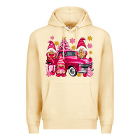 Pina Colada Pink christmas gnomes truck Premium Hoodie - NancyCooperArtShop