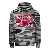 Slate Camo Pink christmas gnomes truck Premium Hoodie - NancyCooperArtShop