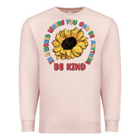 Pale Pink in a world where you can be anything be kind Premium Sweatshirt - MaliasSmallBusiness