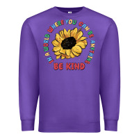 Purple in a world where you can be anything be kind Premium Sweatshirt - MaliasSmallBusiness