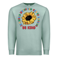 Seafoam in a world where you can be anything be kind Premium Sweatshirt - MaliasSmallBusiness