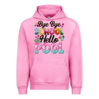 Fuchsia Pink bye bye school hello pool Urban Hoodie - BarkalooDesign