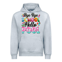 Heather Grey bye bye school hello pool Urban Hoodie - BarkalooDesign