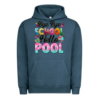 Pigment Midnight Navy bye bye school hello pool Urban Hoodie - BarkalooDesign